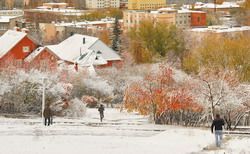 Коммунальные службы расчищают город от снега