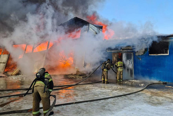 В Кузнецке произошел крупный пожар на мебельной фабрике