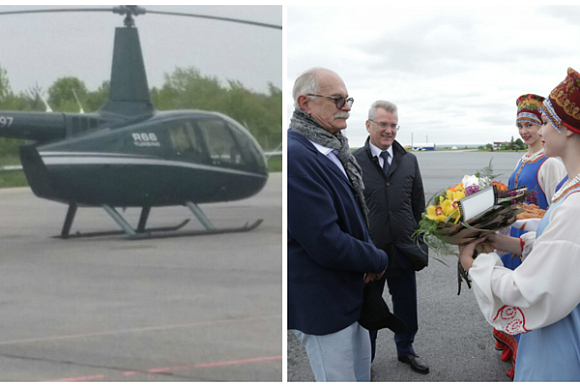 Фото||Петр КОТОВ, pnzreg.ru Никита Михалков прилетел в Пензу на вертолете