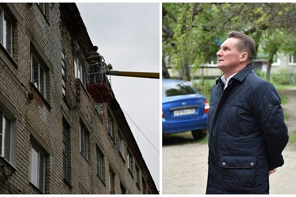 Фото||penza-gorod.ru В Пензе на Ударной, 39 частично обрушился фасад