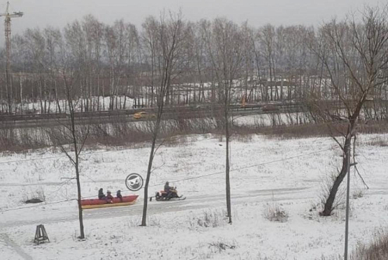 Пензенцы прокатились на «банане» по снегу