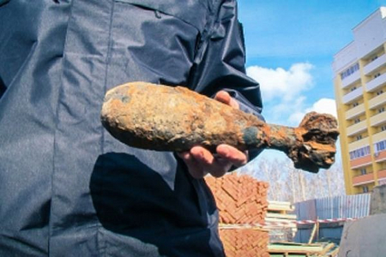 В Пензе на стройке обнаружен снаряд времен Великой Отечественной войны