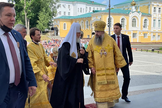 Патриарх Кирилл прибыл в Спасский Собор Пензы
