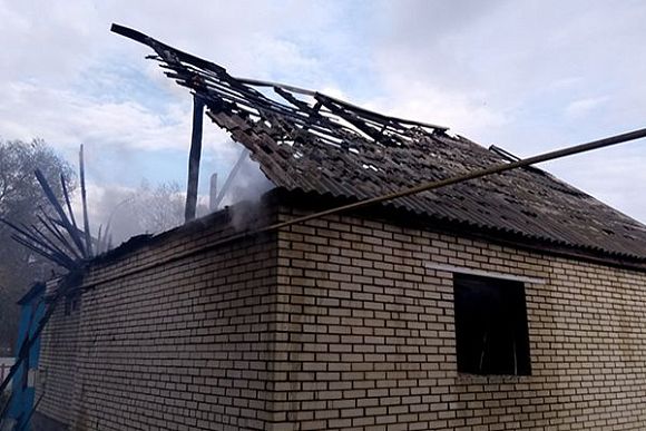 В Пензенской области сгорел обложенный кирпичом дом