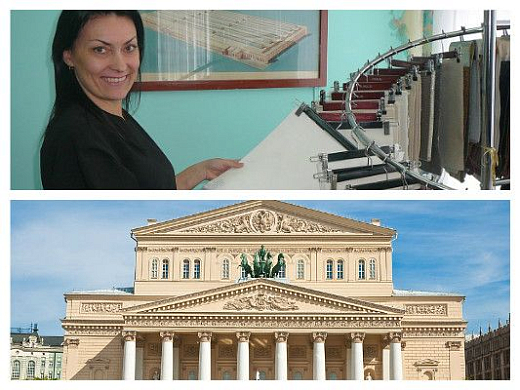 Фото||автора и сайта privet-strana.ru Многотонный занавес для Большого театра был выполнен на станках «Сурского комбината»