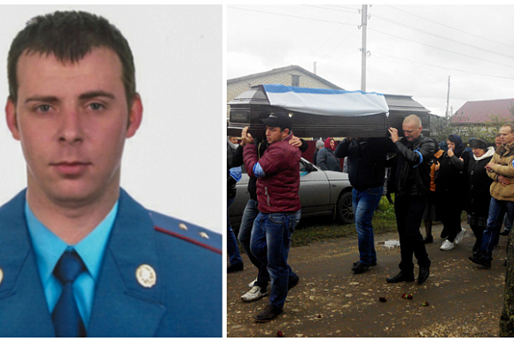 Фото||автора В Спасске началась церемония прощания с пожарным С. Синелобовым