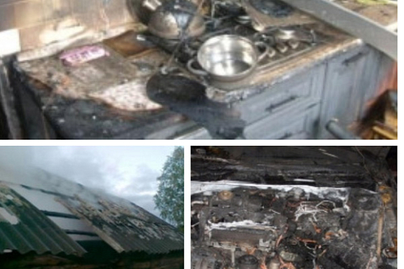 В Пензе сгорели кухня, баня и ВАЗ-2114