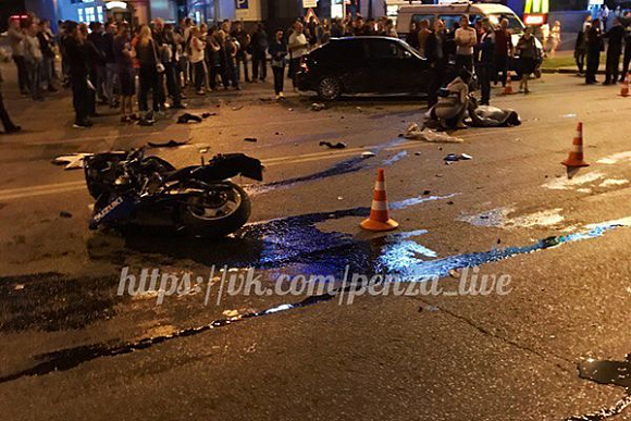 В Пензе ночью на ул. Суворова разбился мотоциклист — соцсети