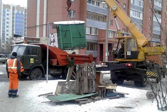 В Арбеково демонтировали два торговых павильона