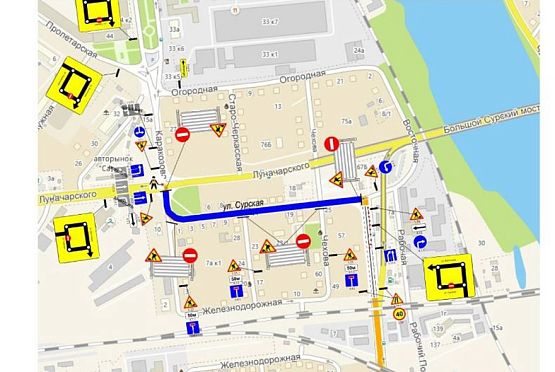 Перекрытие дорог в Пензе 25 июня 2023: список улиц