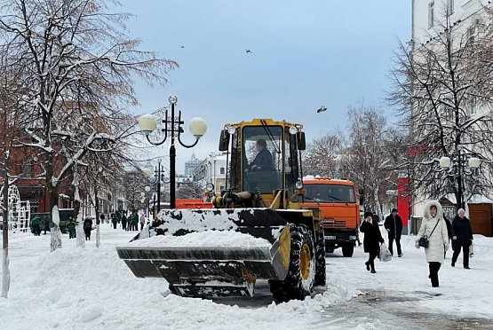 В Пензе из-за снегопада коммунальщики работают в усиленном режиме