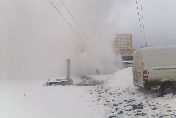 После порыва трубы часть Арбекова погрузилась в туман