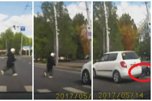 В Пензе на пр. Победы автоледи сбила пенсионерку у «зебры» — видео