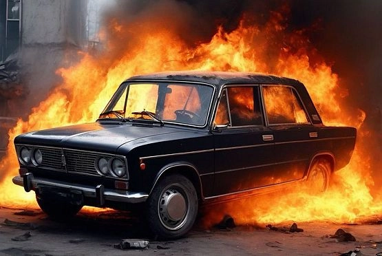 Сердобчанин под горячительным спалил из мести автомобиль