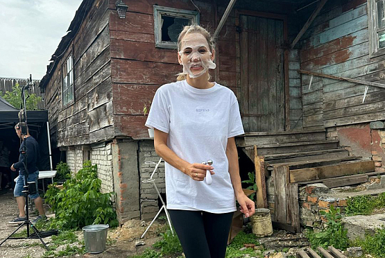 Анна Хилькевич побывала в пензенском селе на съемках сериала